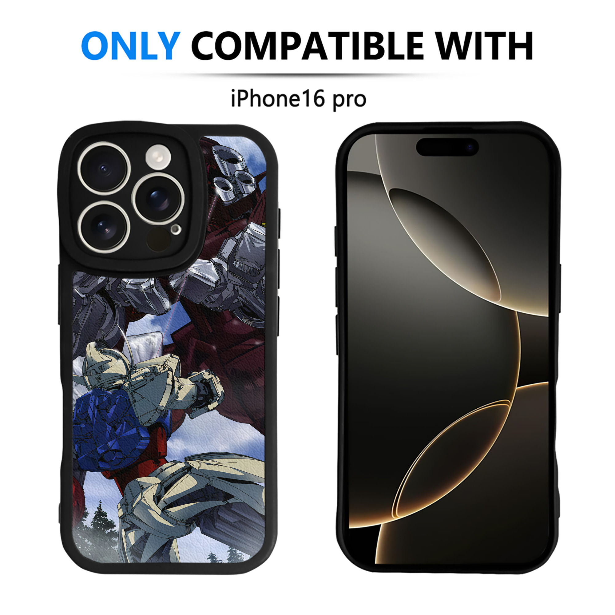 （画像用） 機動戦士ガンダム Mobile Suit Gundam 【iPhone 16シリーズ対応】シリコンスマホケース（レザー調） 材質：シリコン